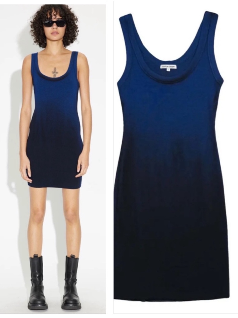 Cotton Citizen Verona Midi Ombre Tank Dress Size Medium NWOT